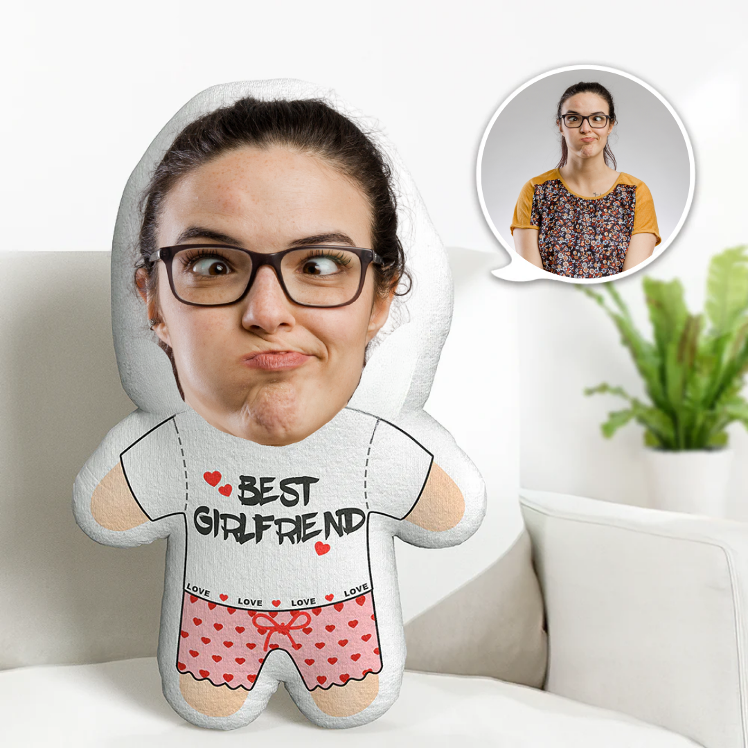 The Best Gift Ever :) Custom Body Pillow Best Girlfriend Minime Teddy Pillow Custom Face Personalized Photo Minime Doll