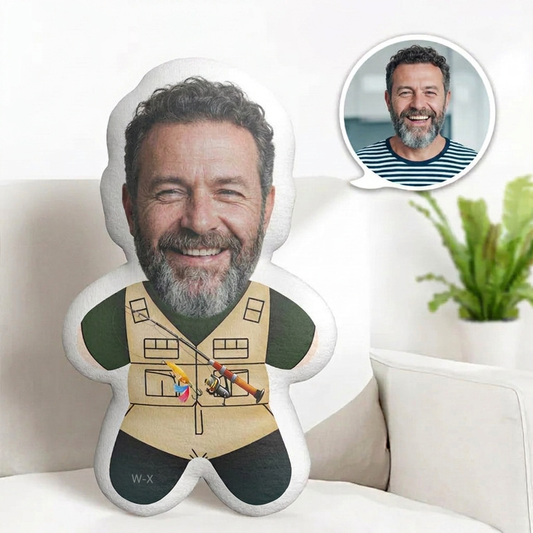 The Best Gift Ever :) Custom Face Minime Teddy Pillow Fisherman Personalized Photo Minime Doll Personalized Gifts