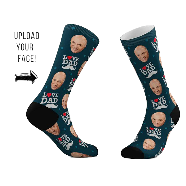 Tribe Socks Custom "I Love Dad" Face Socks