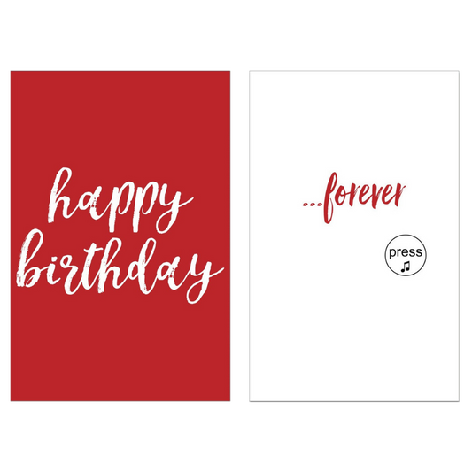 Joker Greeting Endless Birthday Song Card + Glitter