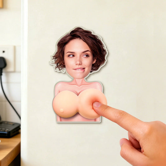 The Best Gift Ever :) Naughty Gift For Him, Funny Valentine’s Anniversary Gift Upload Face - Personalized Fridge Magnet