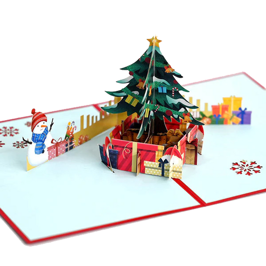 The Best Gift Ever :) Santa Decorating a Christmas Tree Pop-Up Card