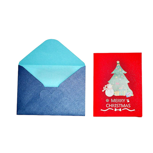 The Best Gift Ever :) Santa Decorating a Christmas Tree Pop-Up Card