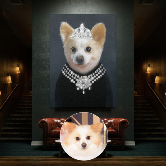 Iconic Paw Classy Lady Custom Pet Portrait