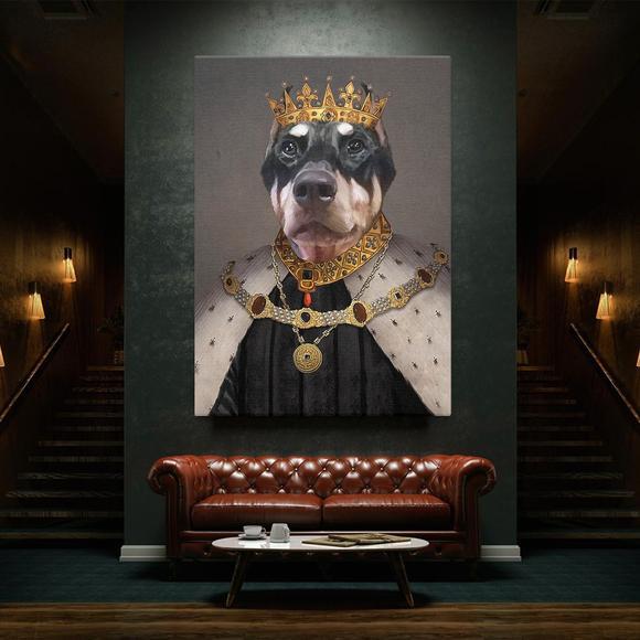 The Best Gift Ever :) Crowned King Custom Pet Portrait