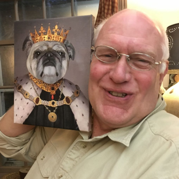 The Best Gift Ever :) Crowned King Custom Pet Portrait