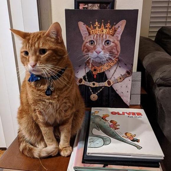 The Best Gift Ever :) Crowned King Custom Pet Portrait