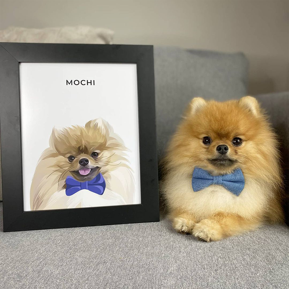 Iconic Paw Modern Custom Pet Portrait