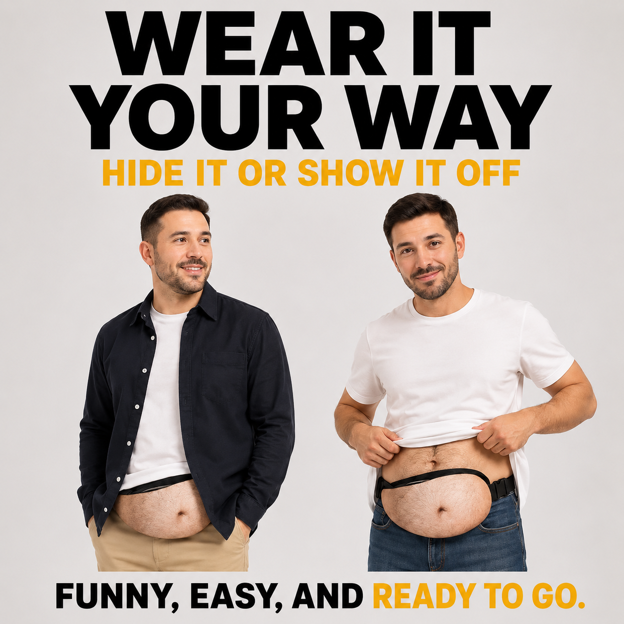 The Best Gift Ever :) Beer Belly Fanny Pack – Funny Dad Bod Waist Bag