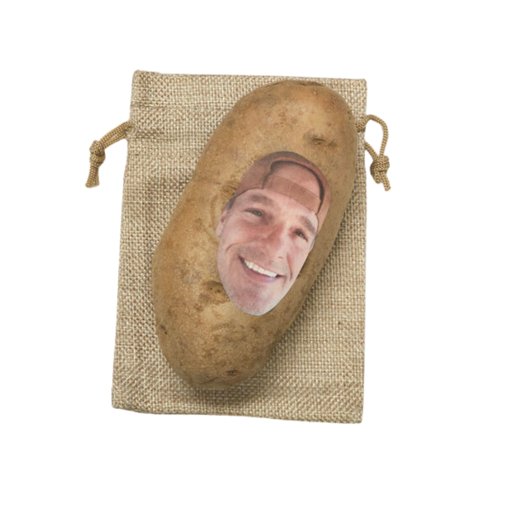 Potato Parcel - Your Image and Message on a Potato! A Unique Gift!