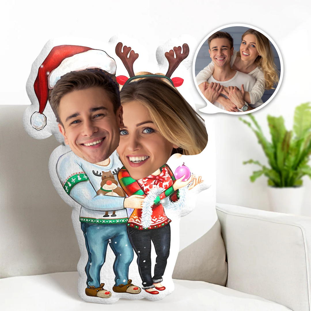 The Best Gift Ever :) Custom Couple Minime Pillow Personalized Memorial Day Pillow Christmas Photo Face Pillow