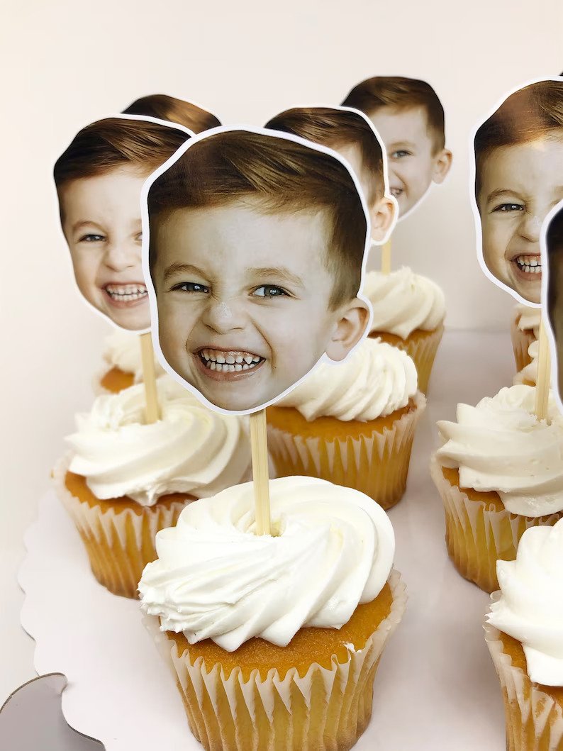 Potato Parcel Custom Face Cupcake Toppers