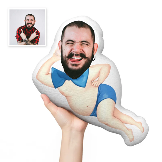 The Best Gift Ever :) Custom Face Pillow Gag Boyfriend Photo Pillow MiniMe Doll