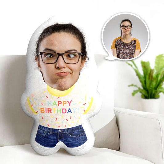 The Best Gift Ever :) Custom Photo Pillow Happy Birthday Personalized Face Pillow Gift for Birthday