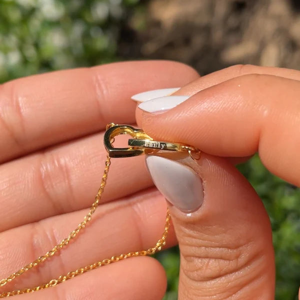 The Best Gift Ever :) Engraved Heart Necklace - with real Rose Bear Giftbox