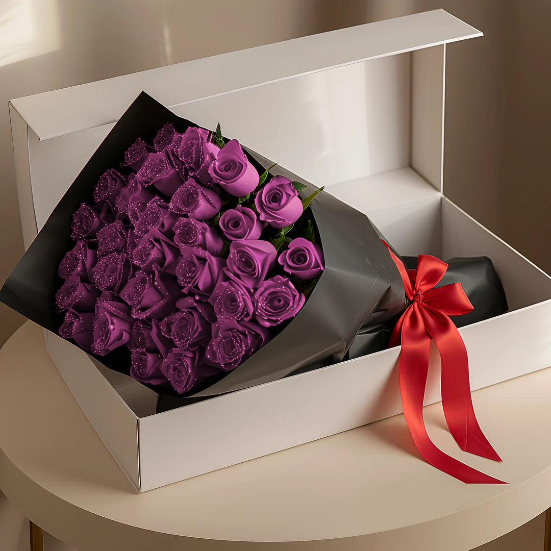 The Best Gift Ever :) Glitter Rose Bouquet Pink / 30 / Pink