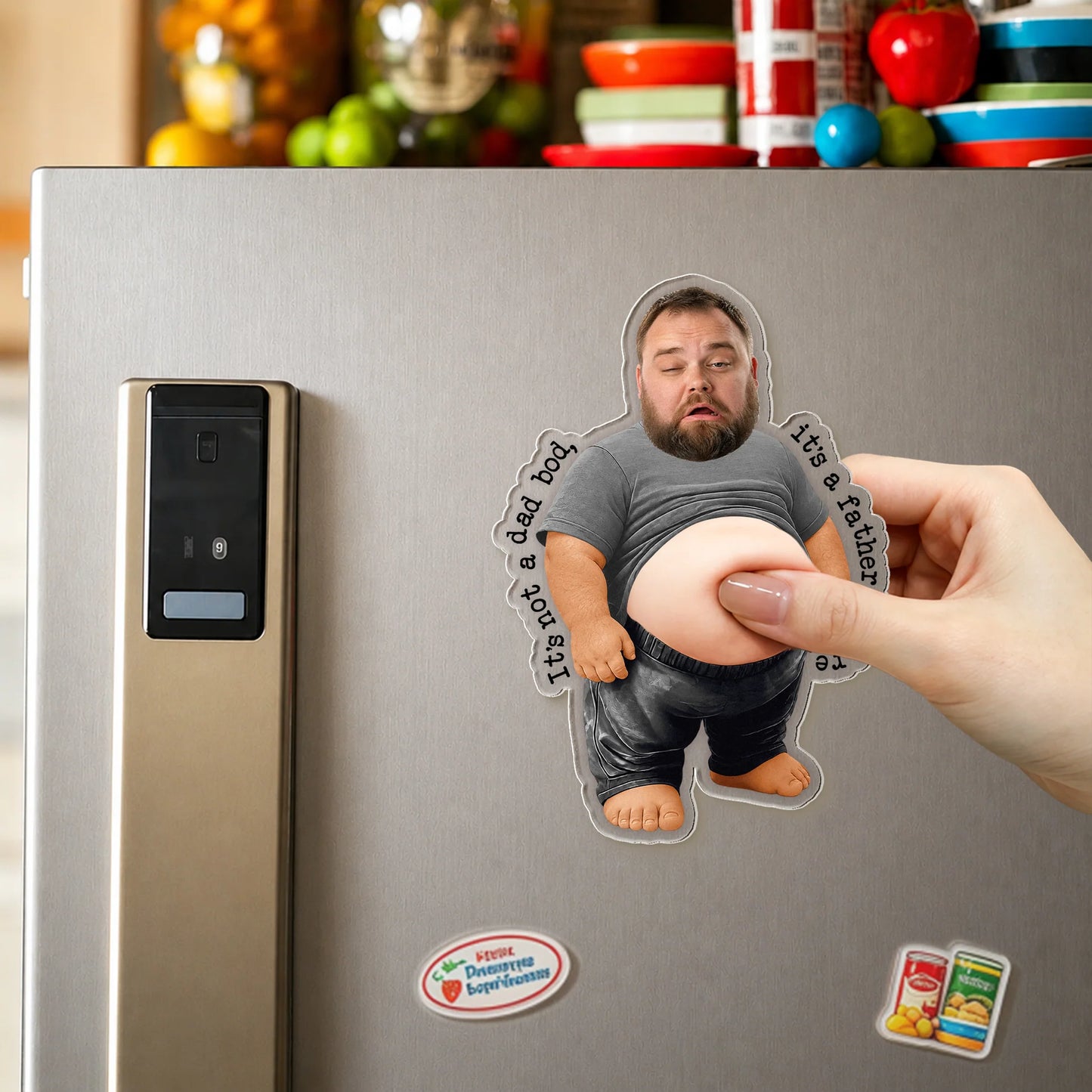 The Best Gift Ever :) It’s Not A Dad Bod, It’s A Father Figure - Funny Father's Day Gift - Personalized Fridge Magnet