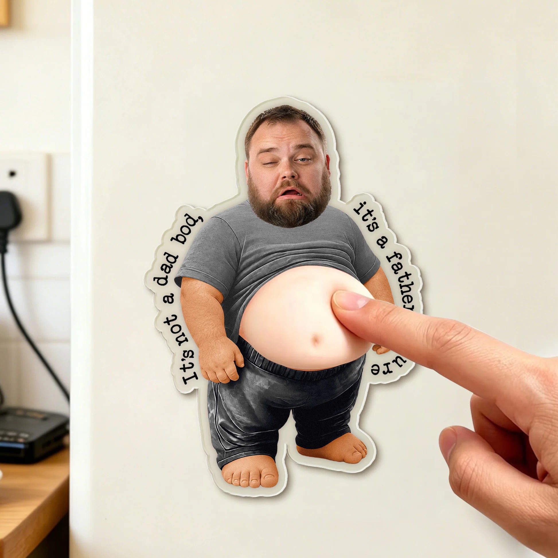 The Best Gift Ever :) It’s Not A Dad Bod, It’s A Father Figure - Funny Father's Day Gift - Personalized Fridge Magnet