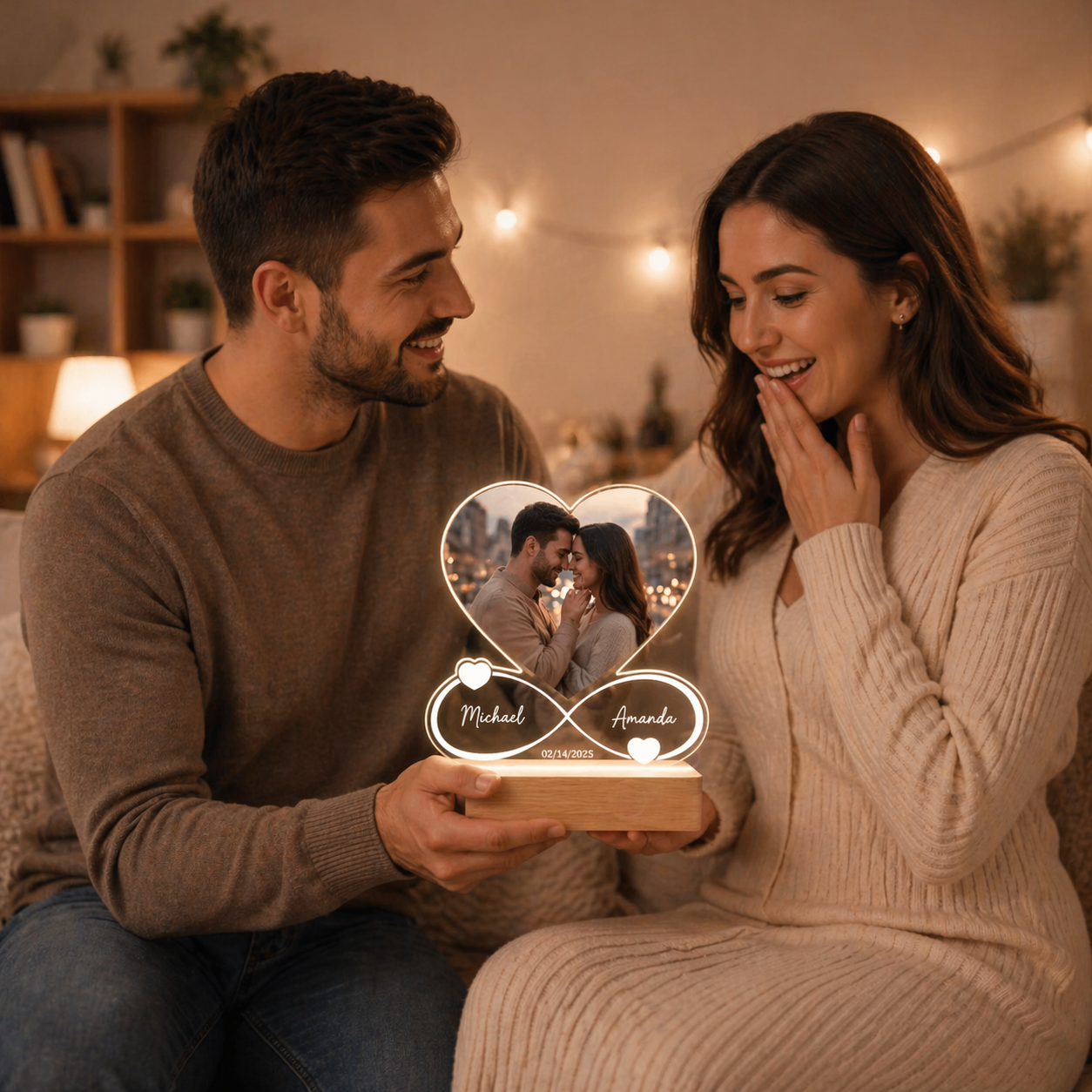 The Best Gift Ever :) Personalized Acrylic Light "Forever"