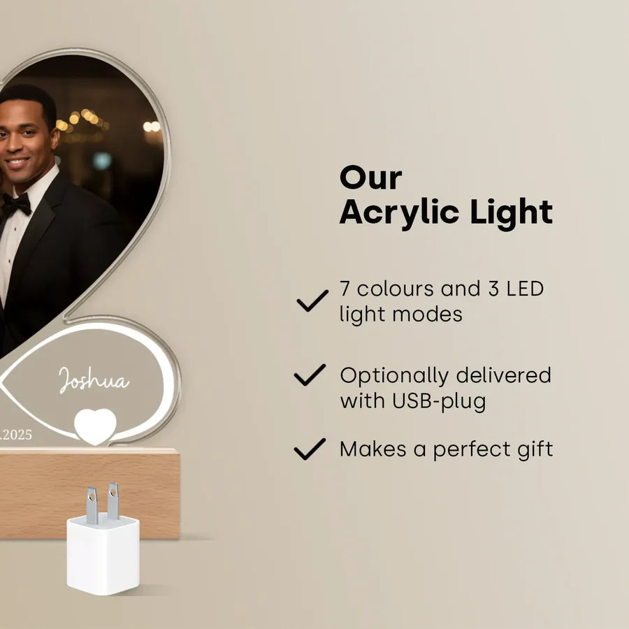The Best Gift Ever :) Personalized Acrylic Light "Forever"