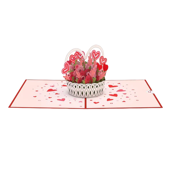 The Best Gift Ever :) Valentine's Day Basket Pop-Up Card