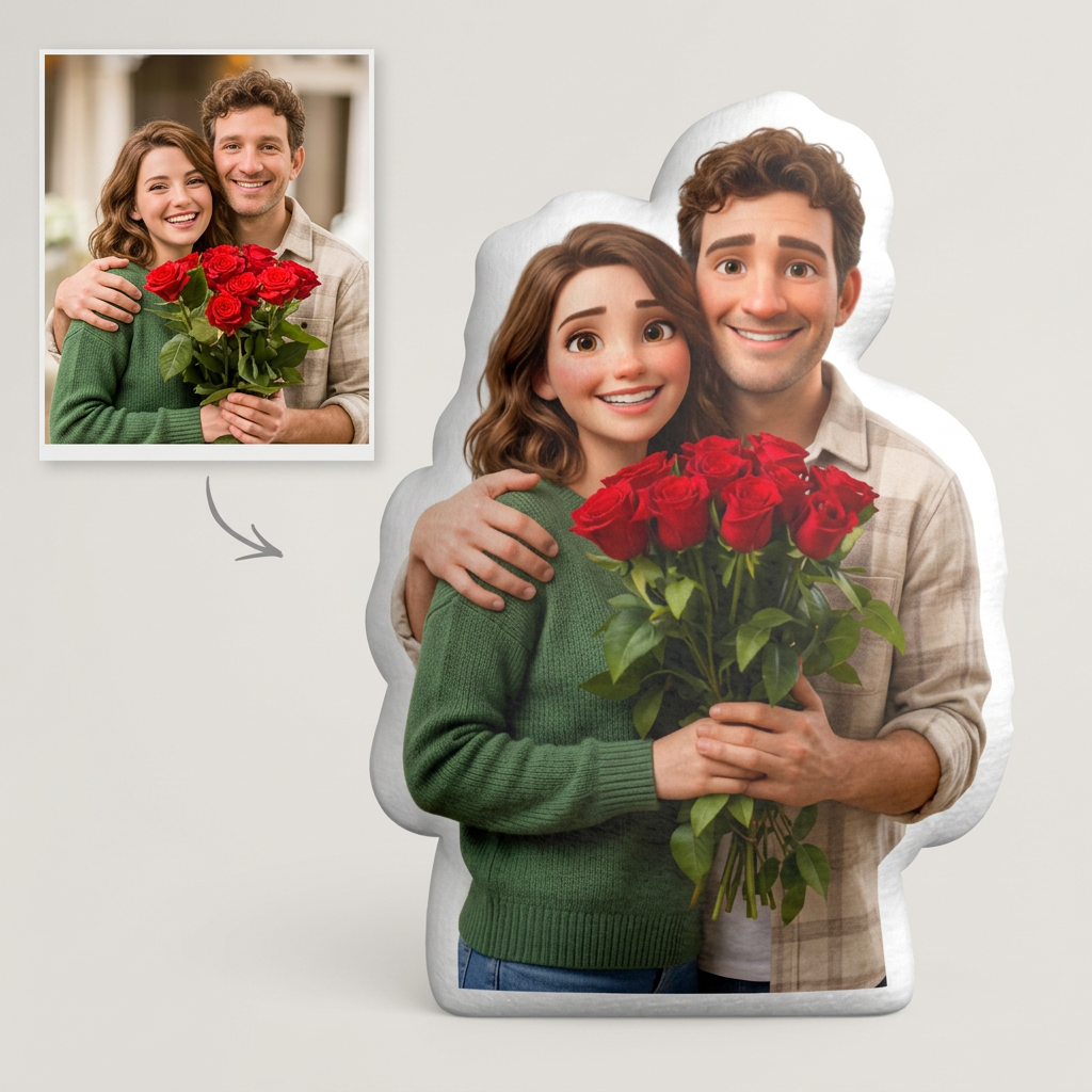 The Best Gift Ever :) Valentine's Day Couple Cartoon Doll Pillow For Your Partner