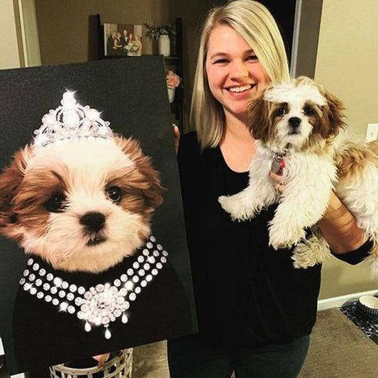 Iconic Paw Classy Lady Custom Pet Portrait