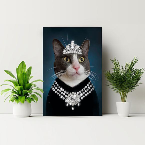 Iconic Paw Classy Lady Custom Pet Portrait