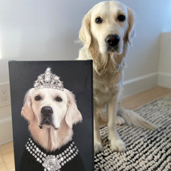Iconic Paw Classy Lady Custom Pet Portrait