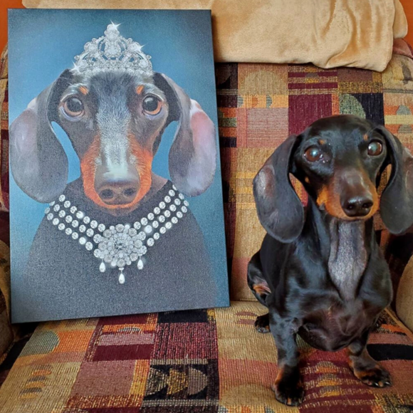 Iconic Paw Classy Lady Custom Pet Portrait