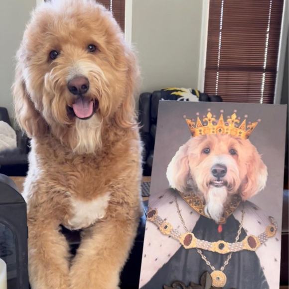 The Best Gift Ever :) Crowned King Custom Pet Portrait