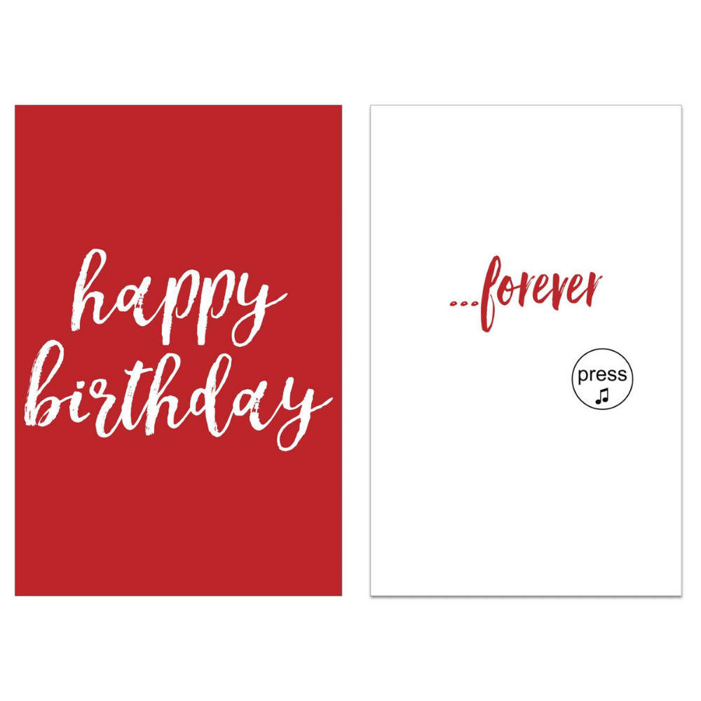Joker Greeting Endless Birthday Song Card + Glitter