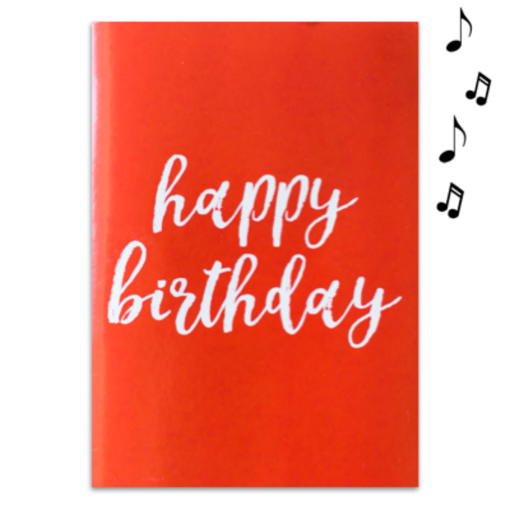 Joker Greeting Endless Birthday Song Card + Glitter