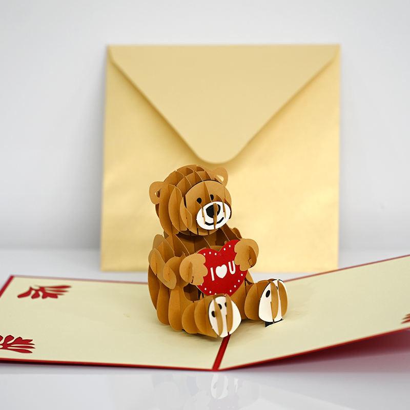 Gift Greeting Card Teddy Bear  love Card
