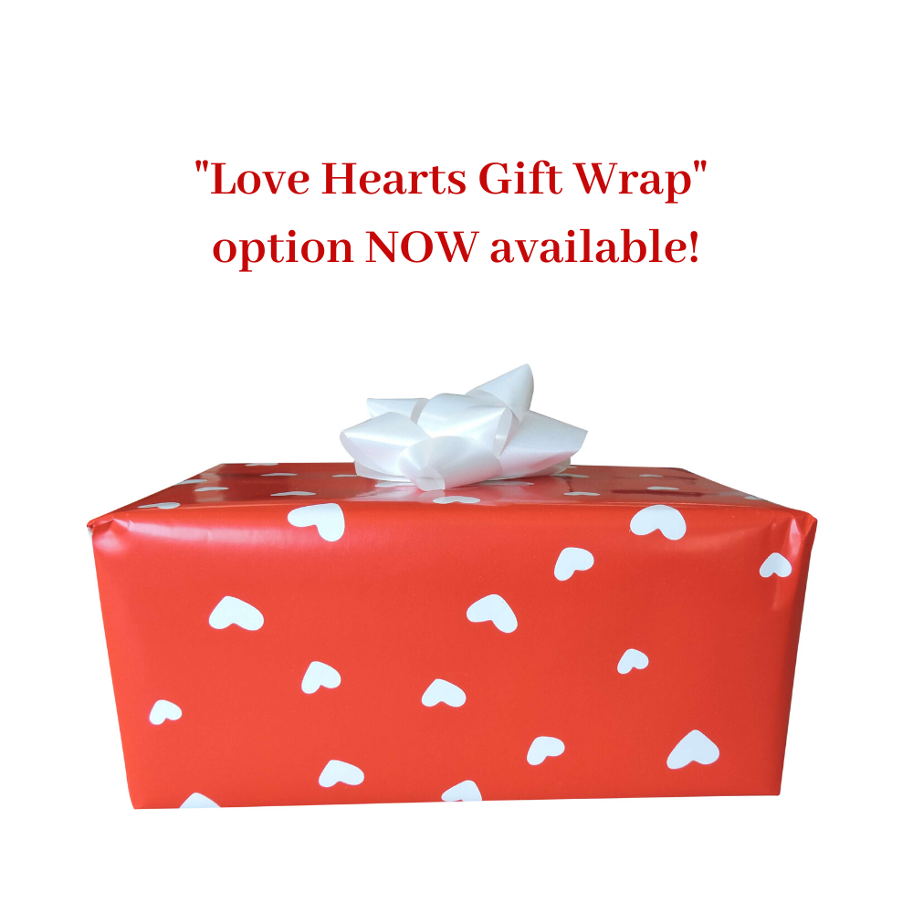 Potato Parcel Love Hearts Gift Wrap? Yes