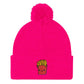 Potato Parcel Mr. Fries Pom Pom Knit Cap Neon Pink